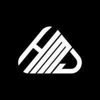 diseño creativo del logotipo de la letra hmj con gráfico vectorial, logotipo simple y moderno de hmj. vector