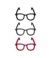 glasses on white background vector