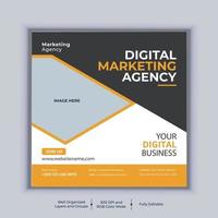 Digital marketing agency social media post banner design vector template. Modern layout business banner design