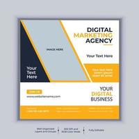 Digital marketing agency social media post banner design vector template. Modern layout business banner design