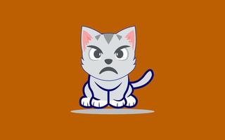 cute cartoon angry cat 12548171 Vector Art at Vecteezy