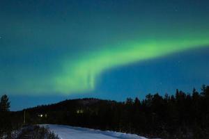 Northern lights, aurora borealis, in lapland Finland photo