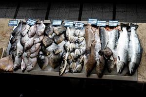 Fresh fish in a food market in Funchal Madeira photo
