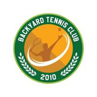 club de tenis moderno, vector de logotipo deportivo