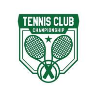 club de tenis moderno, vector de logotipo deportivo