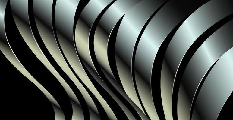 Elegant striped background. Dynamic stripes, metallic effect background template.