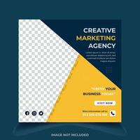 Digital marketing agency and corporate social media post template vector