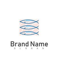 fish logo design emblem animal vector