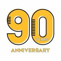 Vector design for 90 year anniversary