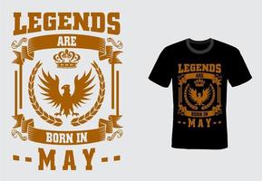 Vector t-shirt design for people born in May