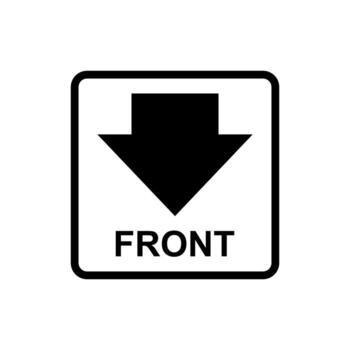 Front lettering icon vector for save in front