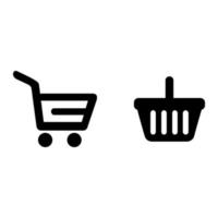 Vector illustration of a grocery basket
