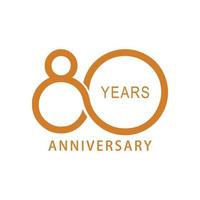 Vector design for 80 year anniversary