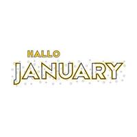 Vector design to welcome january