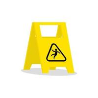 Slippery floor warning sign vector