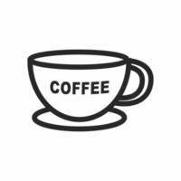 Cup logo vector design with coffee text