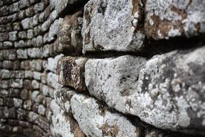 Roman stone wall, Hadrians wall in Northumberland photo