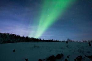 Northern lights, aurora borealis, in lapland Finland photo