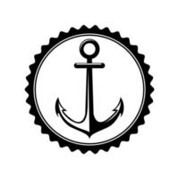 Vector illustration of anchor for logos and icons