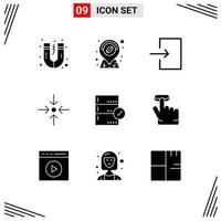 9 Creative Icons Modern Signs and Symbols of click check input base approve Editable Vector Design Elements