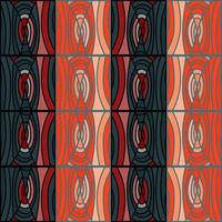 Mosaic of lines seamless pattern in dodle style. Hand drawn abstract wood texture vintage ornament. vector