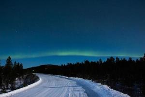 Northern lights, aurora borealis, in lapland Finland photo