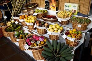 Fruit in a food market in Funchal Madeira photo