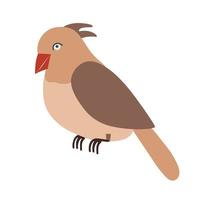 imagen de icono de ilustración de vector de animal de pájaro marrón