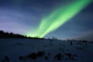 Northern lights, aurora borealis, in lapland Finland photo