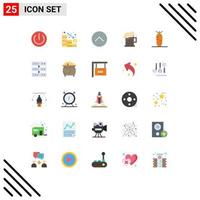 25 iconos creativos signos y símbolos modernos de zanahoria padre abajo papá elementos de diseño vectorial editables multimedia vector