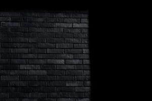 Black brick wall photo