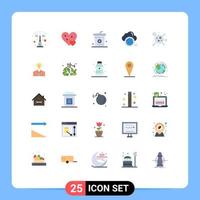 paquete de iconos vectoriales de stock de 25 signos y símbolos de línea para globo nube regalo comida bebidas elementos de diseño vectorial editables vector