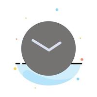 plantilla de icono de color plano abstracto de reloj de tiempo de reloj básico vector