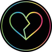 Heart Broken Vector Icon Design
