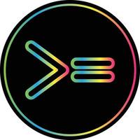 Greater Than Equal Vector Icon Design