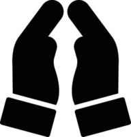 Praying Hands Vector Icon Design