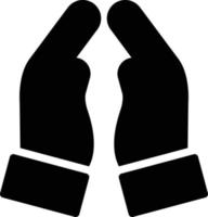 Praying Hands Vector Icon Design