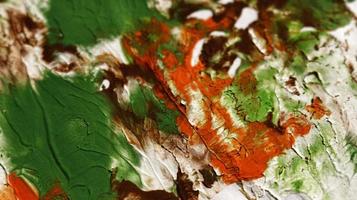 Close Up of Brush Strokes On Abstract Painting photo