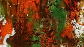 Close Up of Brush Strokes On Abstract Painting photo