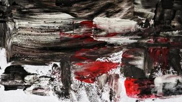 Close Up of Brush Strokes On Abstract Painting photo