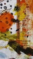 Close Up of Brush Strokes On Abstract Painting photo