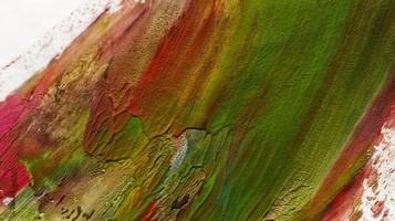 Close Up of Brush Strokes On Abstract Painting photo