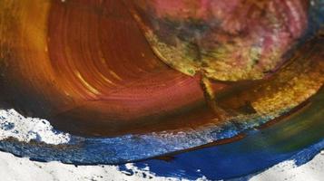 Close Up of Brush Strokes On Abstract Painting photo
