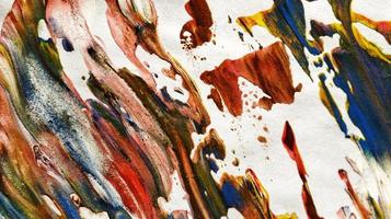 Close Up of Brush Strokes On Abstract Painting photo