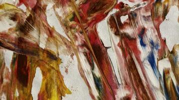 Close Up of Brush Strokes On Abstract Painting photo