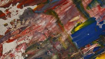 Close Up of Brush Strokes On Abstract Painting photo