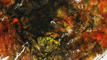 Close Up of Brush Strokes On Abstract Painting photo