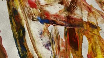 Close Up of Brush Strokes On Abstract Painting photo