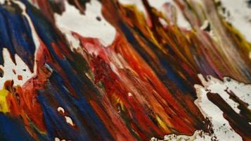 Close Up of Brush Strokes On Abstract Painting photo