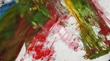 Close Up of Brush Strokes On Abstract Painting photo